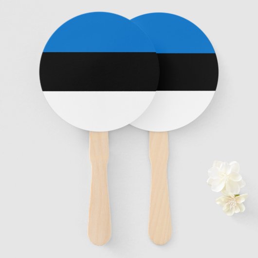 Estse vlag handwaaier (Voorkant en achterkant)