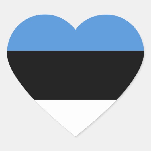 Estse vlag hart sticker (Voorkant)