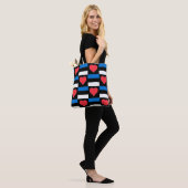 Estse vlag Heart Pattern Fun Patriotic Estland Draagtas (Op model)