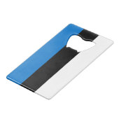 Estse vlag kredietkaart flessenopener (Voorkant Gekanteld)