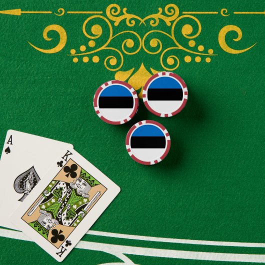Estse vlag poker chips (Pokertafel (Stack))