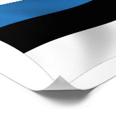 Estse vlag Poster afdrukken (Hoek)