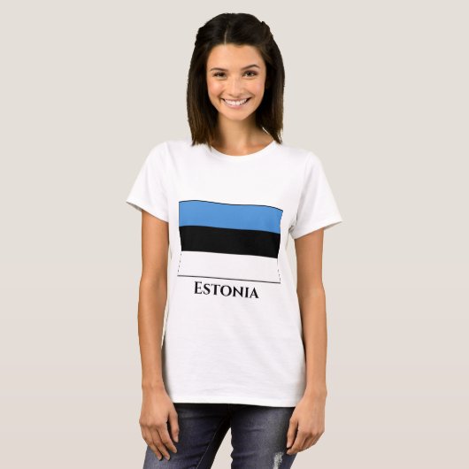 Estse vlag t-shirt (Voorkant volledig)