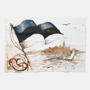 Estse vlag Tea Towel Theedoek