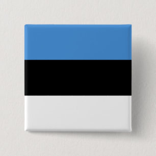 Estse vlag vierkante button 5,1 cm
