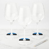 Estse vlag wijnglaslabel (Set)