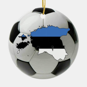 Estse voetbalversiering football keramisch ornament