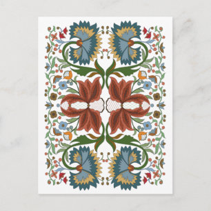 Estse wildbloemen vouwen kunstpatroon briefkaart