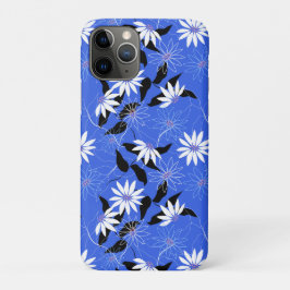 Estse zaak. Blauwe bloemkleur iPhone 11 Pro Hoesje