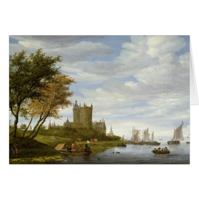 Estuaire de rivière avec un château (Devant horizontal)