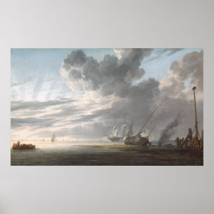Estuary at Day's End van Simon de Vlieger Poster