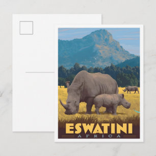 Eswatini Afrika Reisreclame Briefkaart