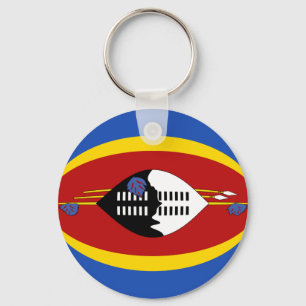 Eswatini Fisheye Flag Sleutelhanger