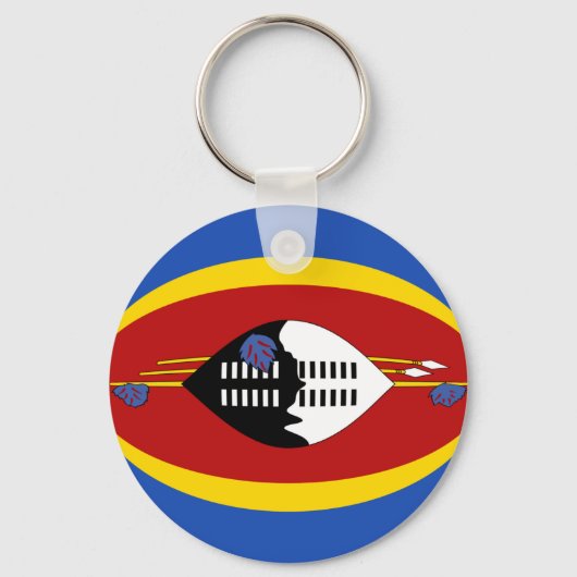 Eswatini Fisheye Flag Sleutelhanger (Voorkant)