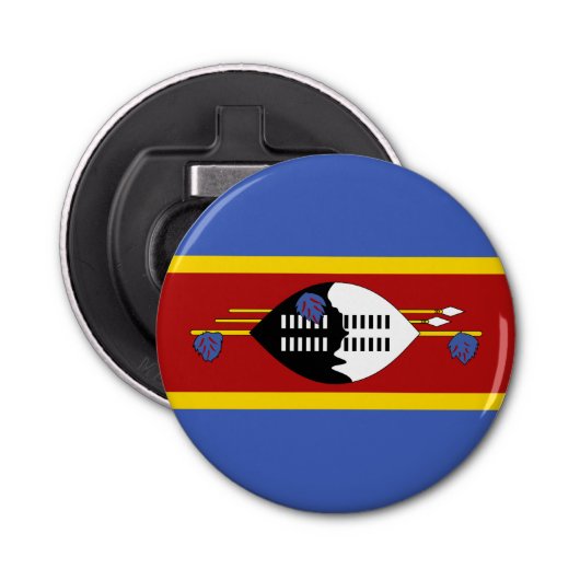 Eswatini Flag Button Flesopener (Voorkant)