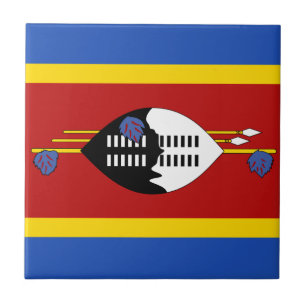Eswatini Flag Ceramic Tile Tegeltje
