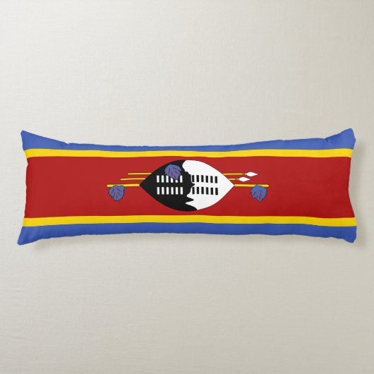 Eswatini Flag Lichaamskussen (Voorkant)