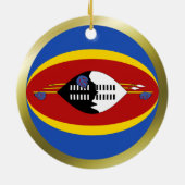 Eswatini Flag Ornament (Achterkant)