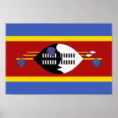Eswatini Flag Poster (Voorkant)