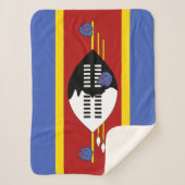 Eswatini Flag Sherpa Deken (Voorkant)