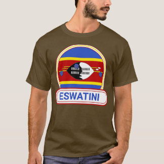 Eswatini Landenbadge Eswatini Vlag T-shirt