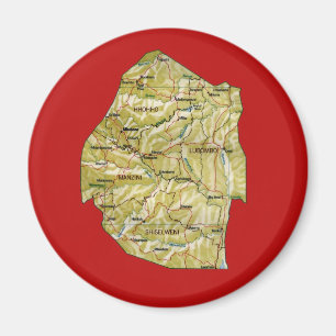 Eswatini Map Magnet Magneet