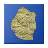 Eswatini Map Tile Tegeltje (Voorkant)