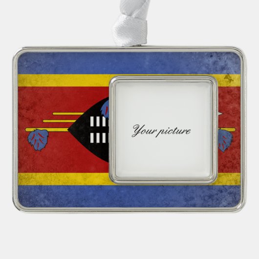 eSwatini Verzilverd Kader Ornament (Voorkant)