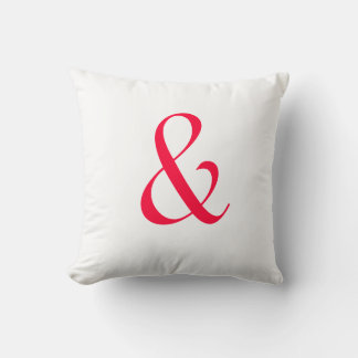 Et - Ampersand Coussin - rouge et blanc
