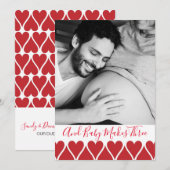 Et Baby Fait Trois Faire-part Photo Grossesse (Devant / Derrière)