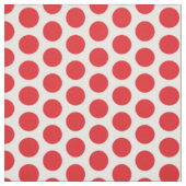 Et blanche tissu pointillé par polka rouge (Échantillon)