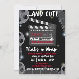Et coupez C'est dans la boîte Invitation noire de