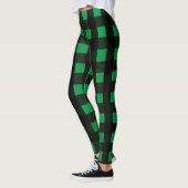 Et "Envy Check Leggings : Black & Green Coll (Gauche)