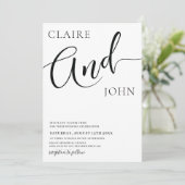 Et Faire-part de mariage de script (Debout devant)