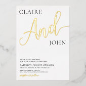 Et Faire-part de mariage de script (Recto)
