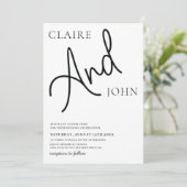 Et Faire-part de mariage de script (Debout devant)