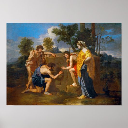 Et in Arcadia ego, Poussin Poster (Voorkant)