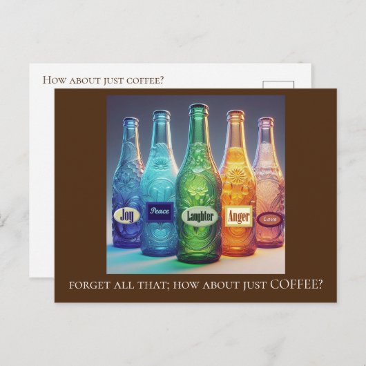 Et Juste Carte Postale Café (Devant / Derrière)