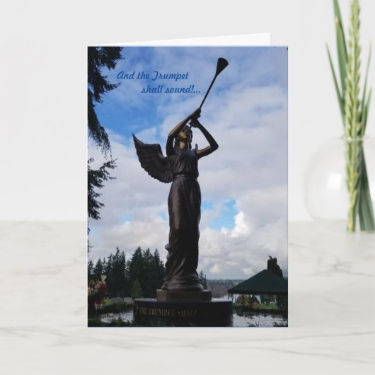 "Et la trompette sonnera..." Carte de Noël (Devant)
