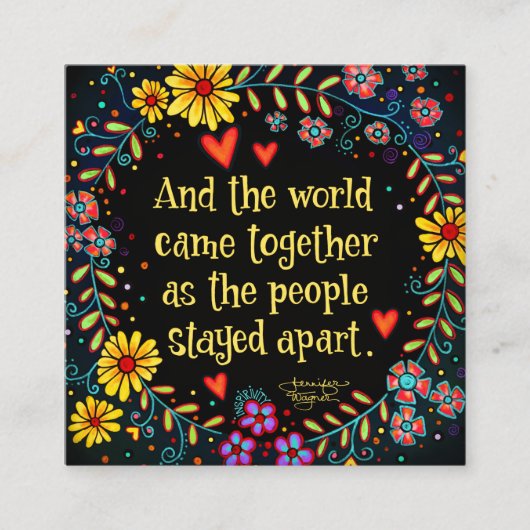 "Et le monde s'est réuni" Cartes d'inspiritisme (Devant)