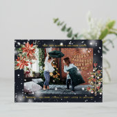 Et Les Enfants Écoutent | Carte photo de Noël amus (Debout devant)