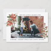 Et Les Enfants Écoutent | Carte photo de Noël amus (Devant)