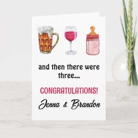 Et Puis Il Y Avait Trois Nouvelles Carte Bébé (Devant)