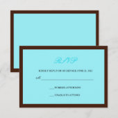 et RSVP de mariage Brown (Devant / Derrière)