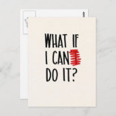 Et si je ne peux pas le faire ? Carte postale moti (Devant / Derrière)