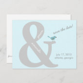 "Et" Signe Enregistrer la date Carte postale (Devant / Derrière)