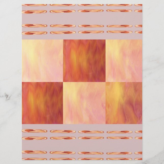 ET Sunset Tiles Scrapbook Paper 2-Sided Page (Devant)