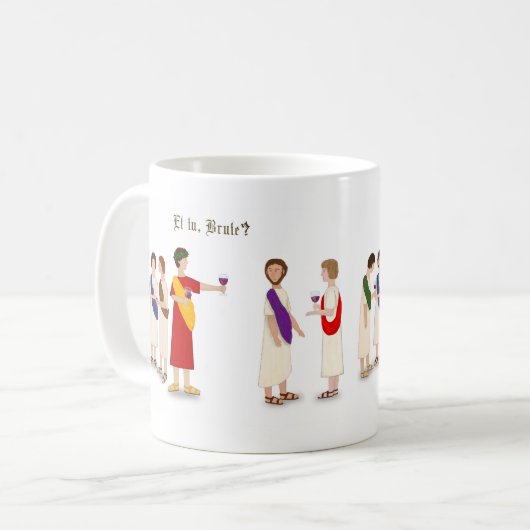 Et Tu Brute? Julius Caesar bij een Partij Koffiemok (Voorkant links)