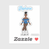 Et un nom Dancer Stickers Pierres Bleues (Feuille)