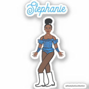Et un nom Dancer Stickers Pierres Bleues